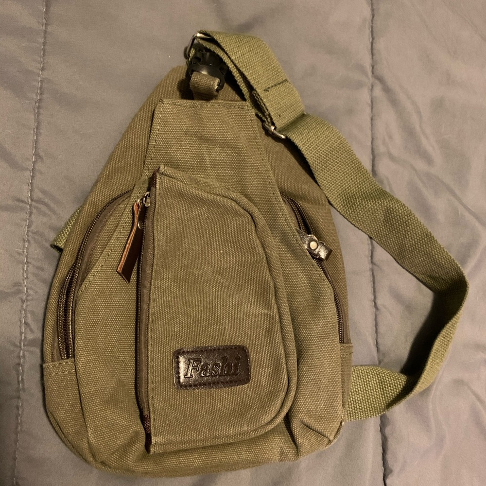 Olive green sling bag